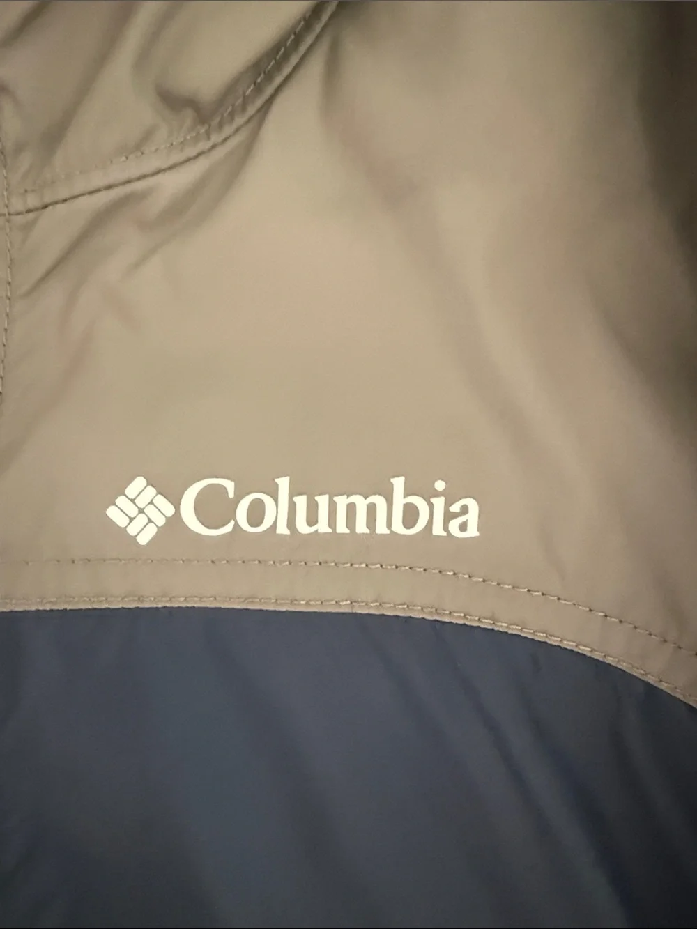Columbia Kids Blue and Gray Hooded Raincoat